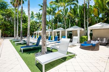 Poolside cabanas for lounging